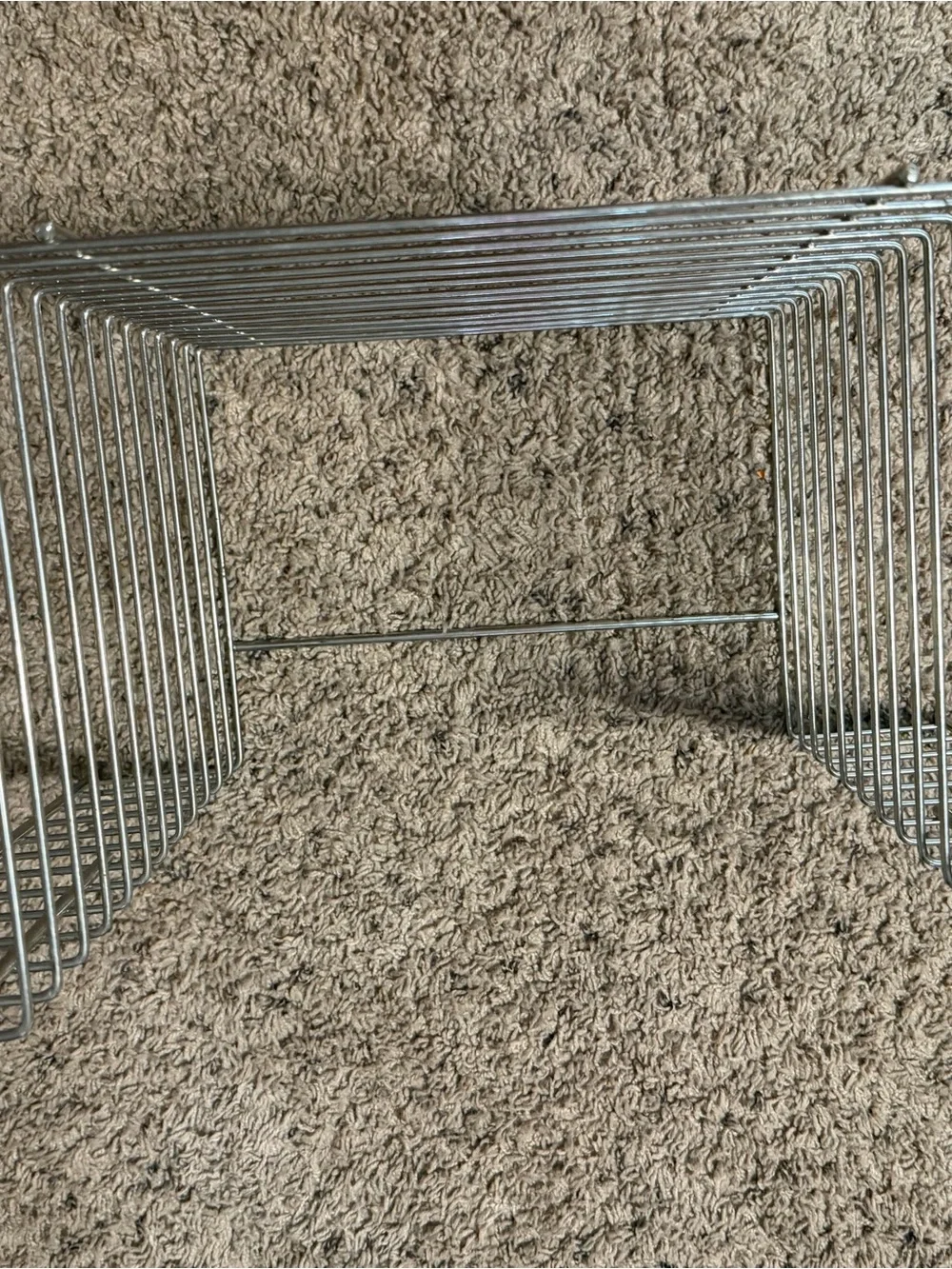 Metal Wire Corner Shelf Rack in Silver - Unbranded